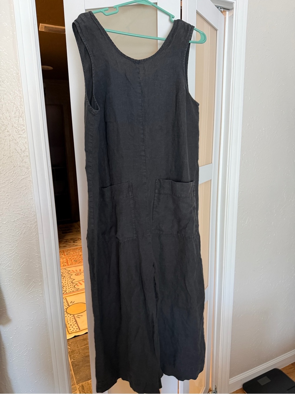 Ilana kohn linen black jumpsuit XL